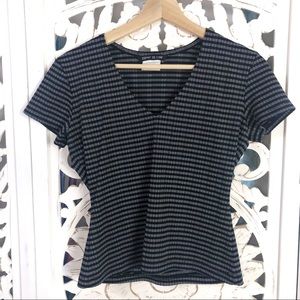 Vintage Esprit De Corps Stripe V Neck Shirt
